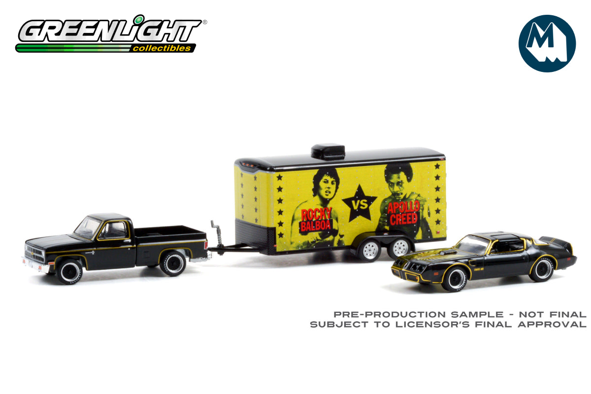 Rocky II / 1981 Chevrolet C-10 Custom Deluxe with Rocky's 1979 Pontiac Firebird Trans Am in Enclosed Car Hauler