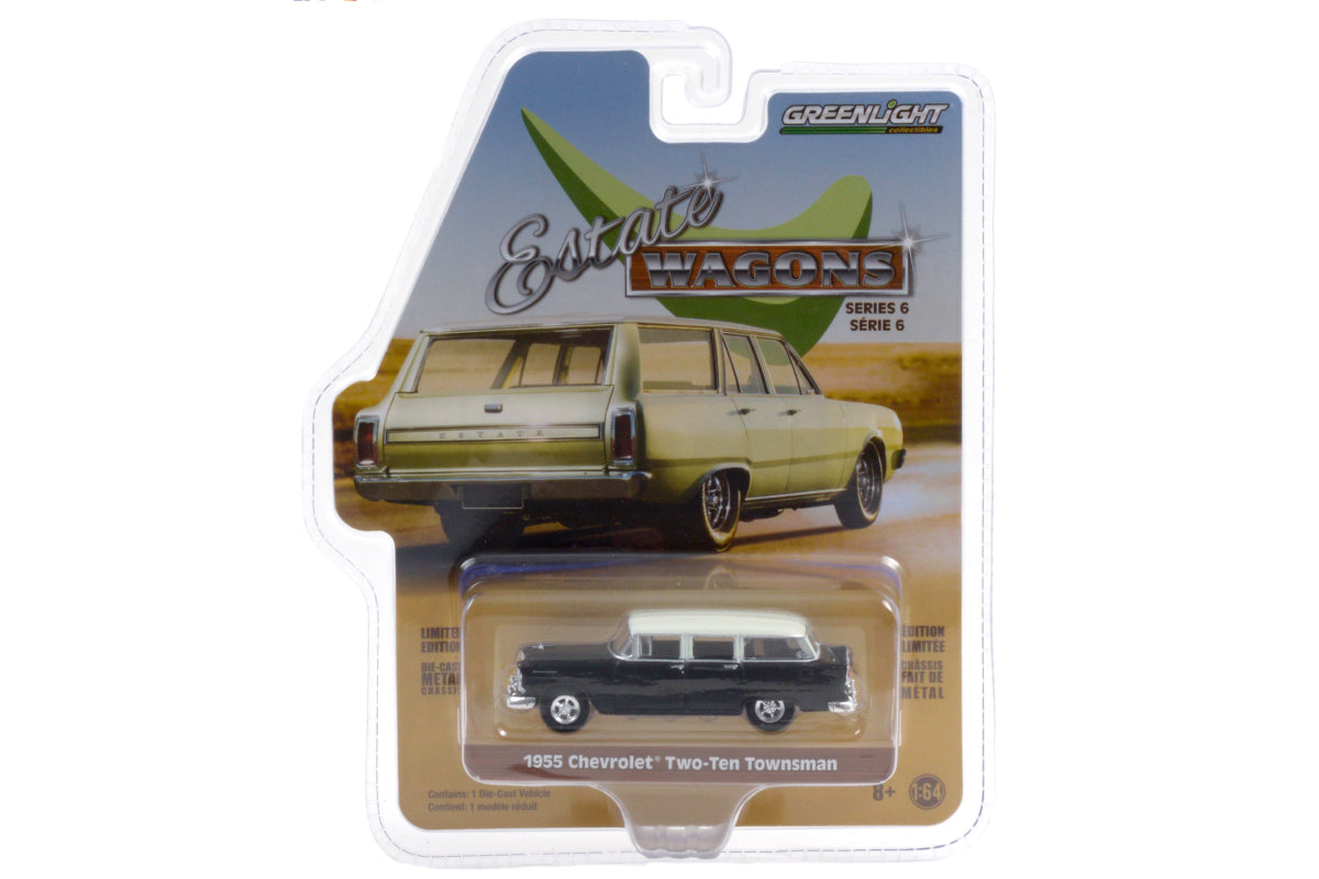 1955 Chevrolet Two-Ten Townsman (Flat Black and India Ivory)