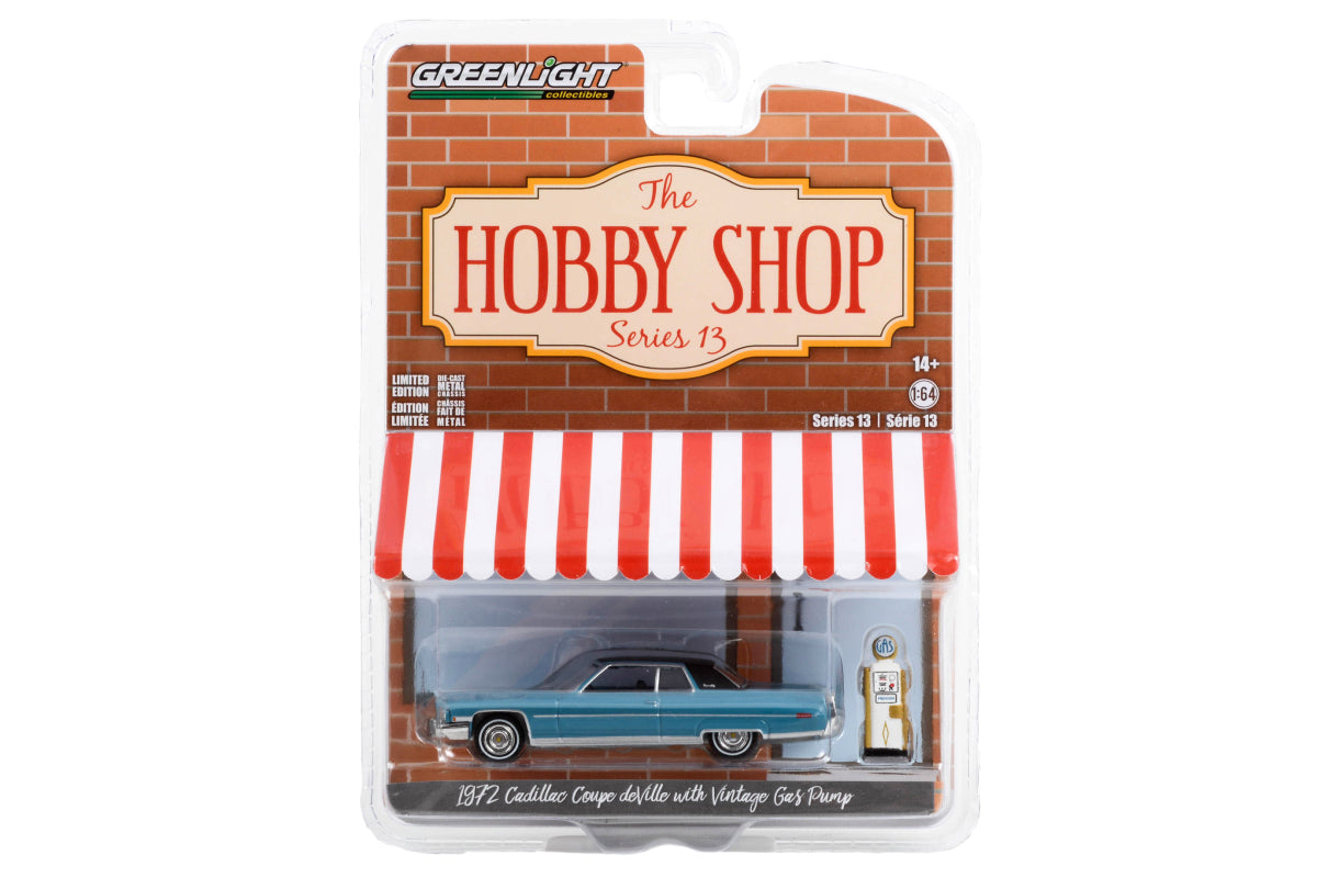 1972 Cadillac Coupe deVille with Vintage Gas Pump