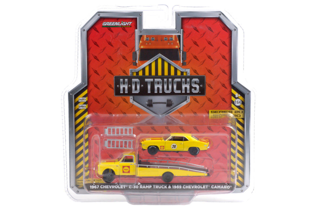 1967 Chevrolet C-30 Ramp Truck Shell Oil with 1969 Chevrolet Camaro Shell Oil Trans Am