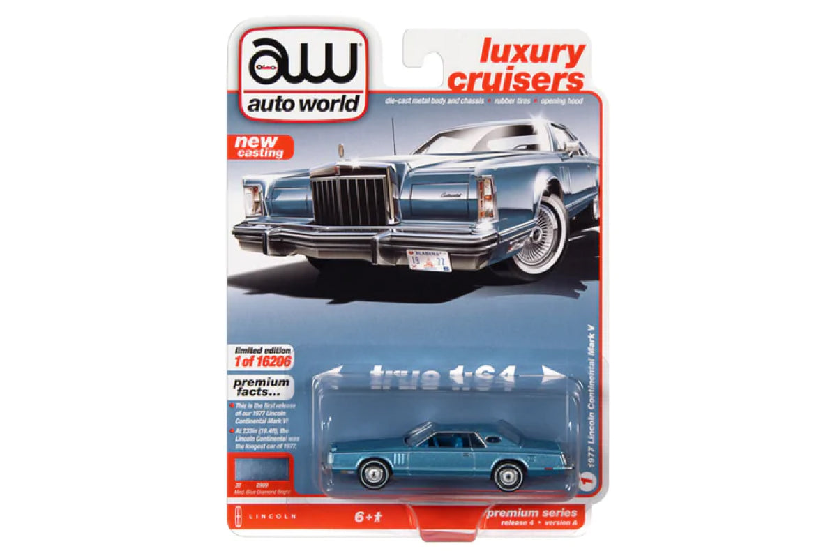 1977 Lincoln Continental Coupe Mark V (Medium Blue Poly)