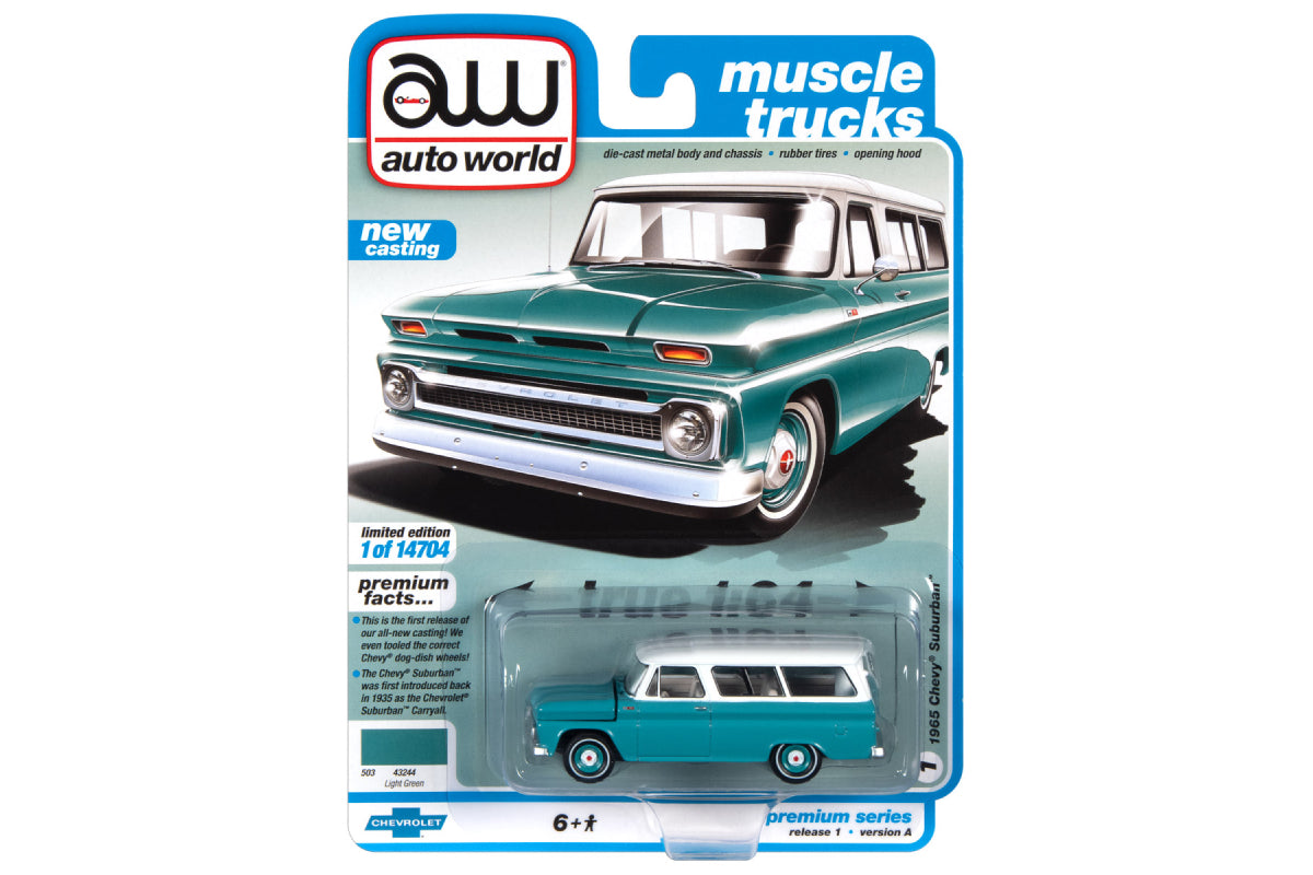 1965 Chevrolet Suburban (Light Green with White Roof)