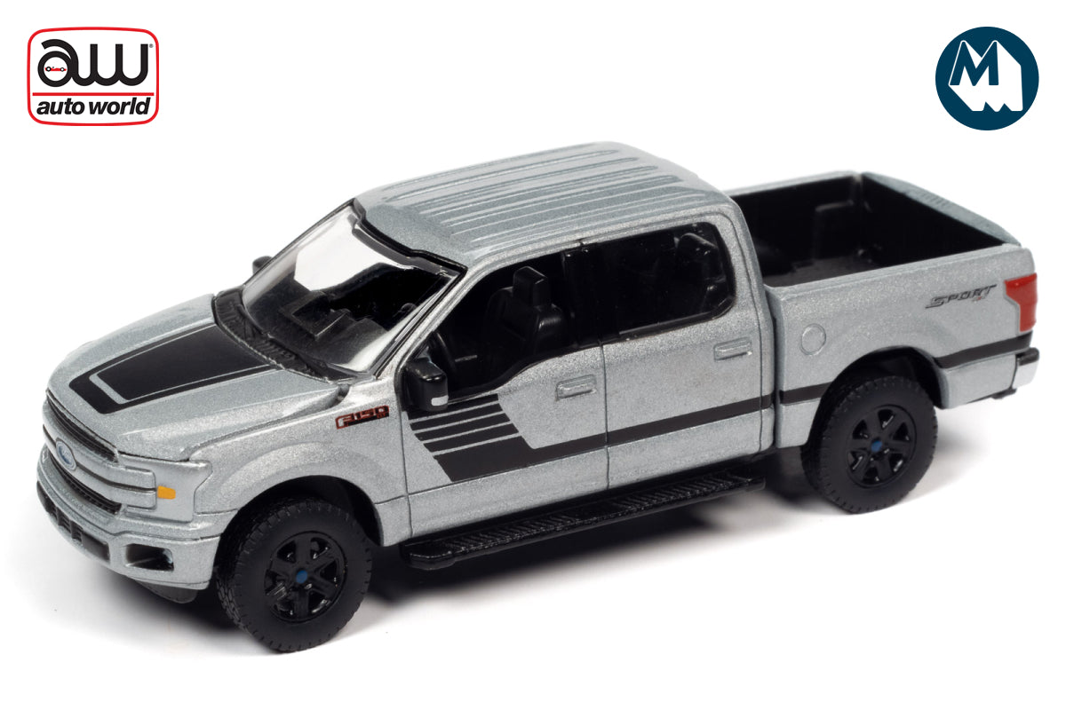 2019 Ford F-150 XLT Sport (Iconic Silver Metallic w/Black Hood & Side Stripes)