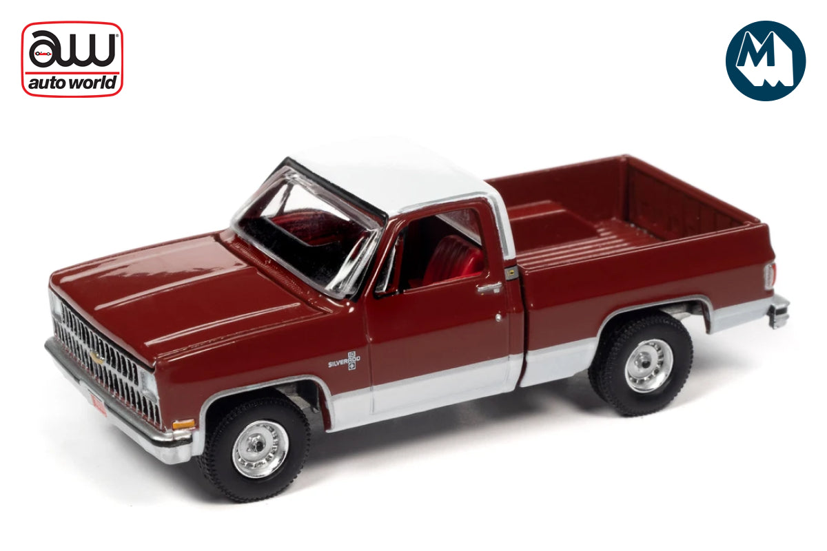 1981 Chevrolet Silverado 10 Fleetside (Carmine Red with White Roof and Lower Sides)