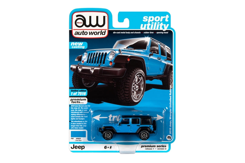 2018 Jeep Wrangler (Chief Blue with Flat Black)