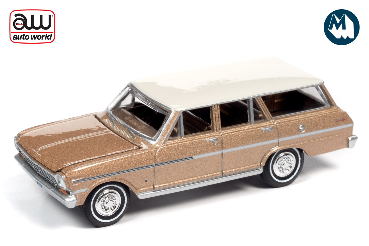 1963 Chevy II Nova 400 Station Wagon (Saddle Tan Poly w/Ermine White Roof)