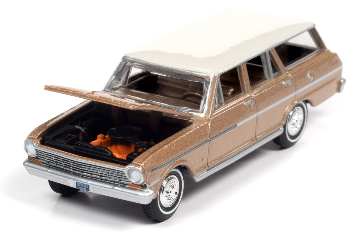 1963 Chevy II Nova 400 Station Wagon (Saddle Tan Poly w/Ermine White Roof)