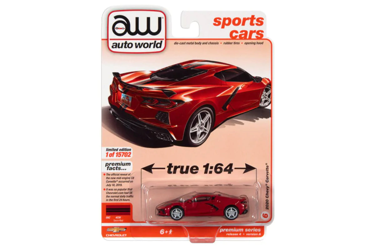 2020 Chevrolet Corvette (Torch Red with Twin Black Stripes)