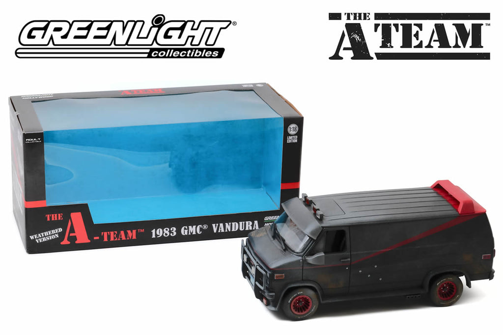 GMC VANDURA A-TEAM 1983-87 DIRTY VERSION STATIC VAN MODEL 1:18 SCALE