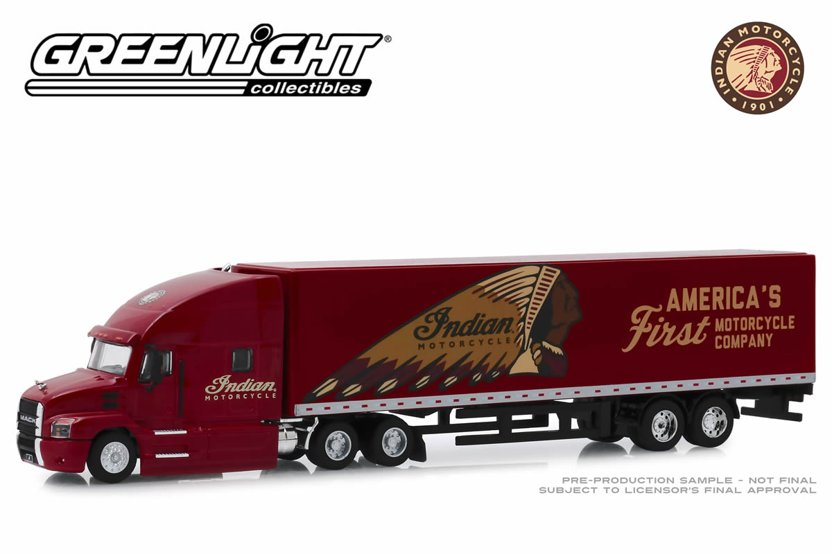 2019 Mack Anthem 18 Wheeler Tractor-Trailer - Indian Motorcycle "America's First Motorcycle Company"