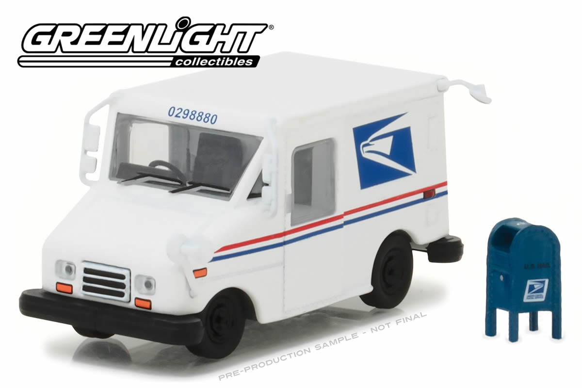United States Postal Service (USPS) Long-Life Postal Delivery Vehicle (LLV) with Mailbox Accessory