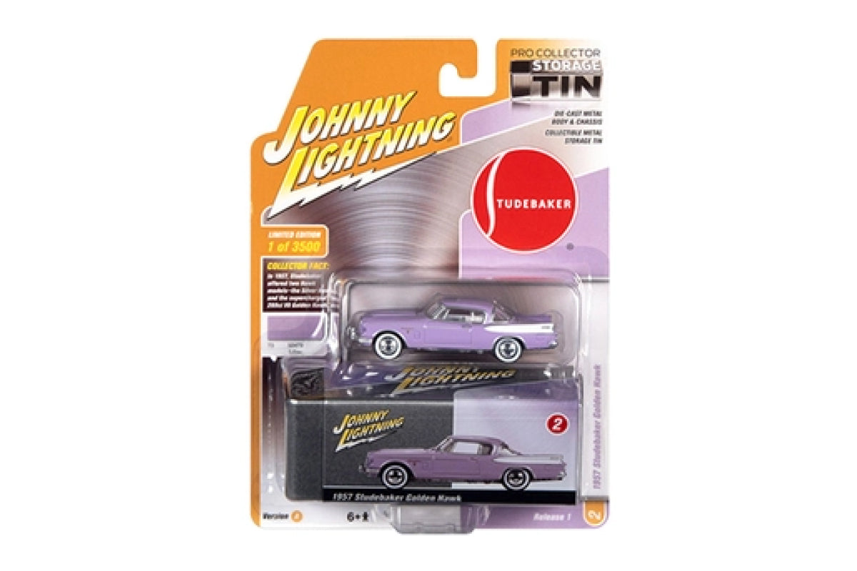 1957 Studebaker Golden Hawk (Lilac and Arctic White)