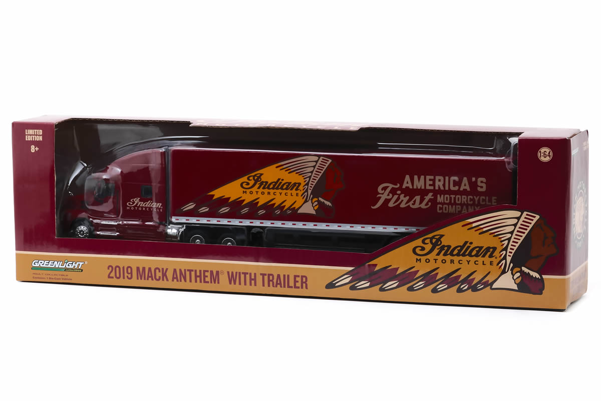 2019 Mack Anthem 18 Wheeler Tractor-Trailer - Indian Motorcycle "America's First Motorcycle Company"