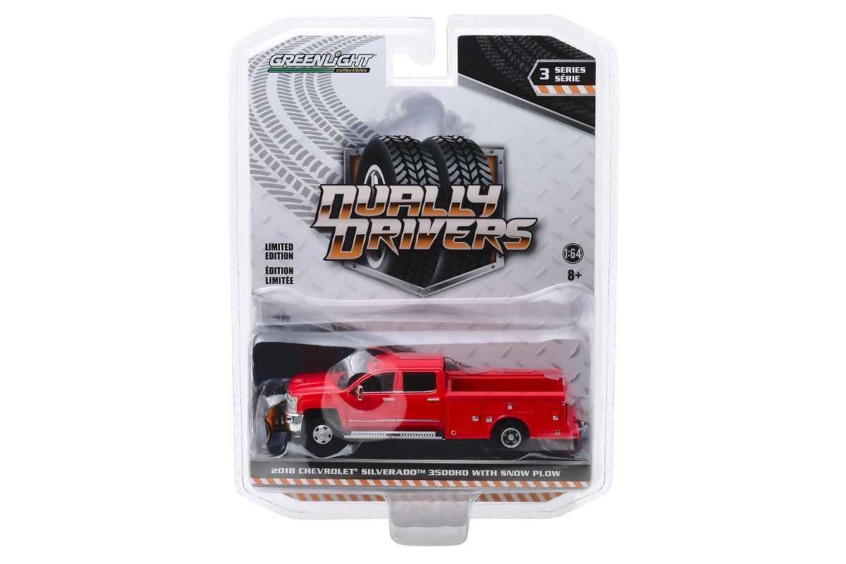 2018 Chevrolet Silverado 3500 Dually Service Bed with Snow Plow