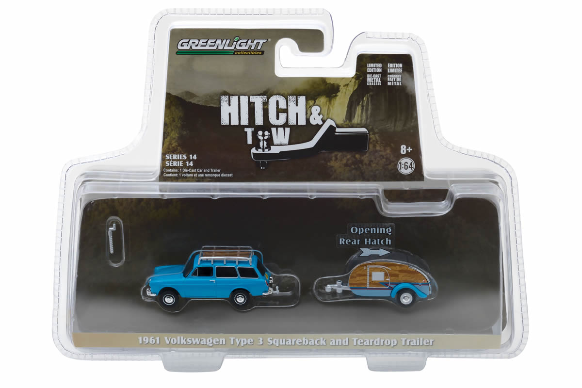 1961 Volkswagen Type 3 Squareback with Teardrop Trailer