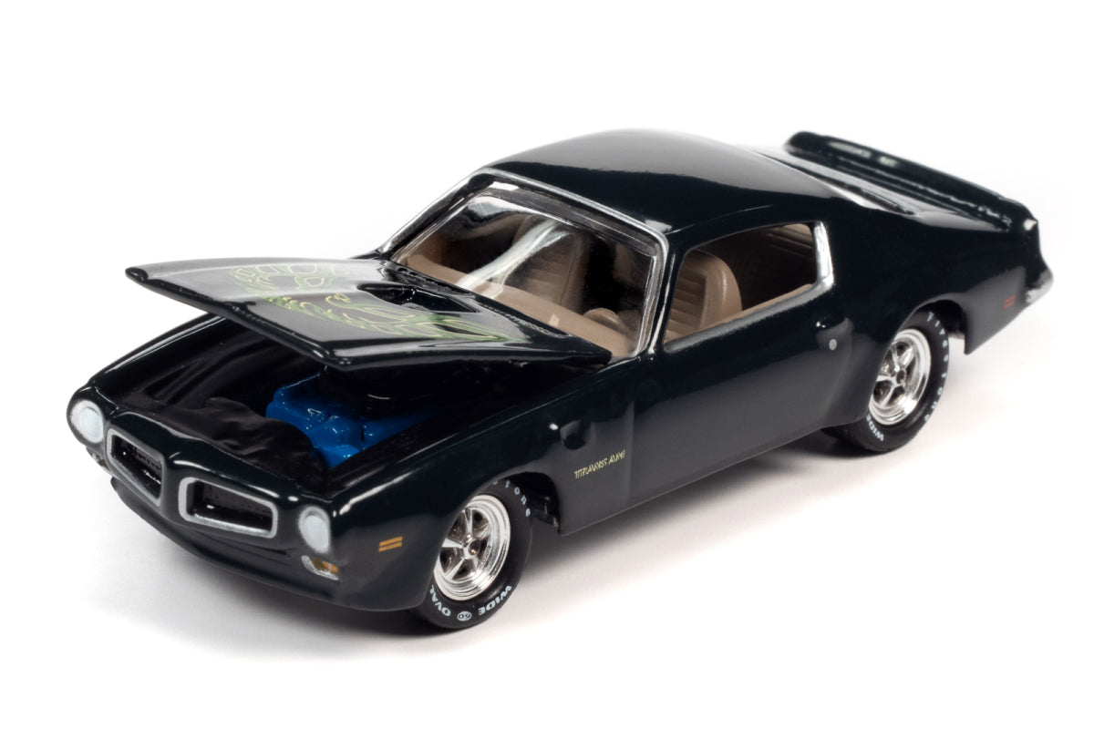 1973 Pontiac Trans Am (Brewster Green with Green Bird Graphics on Hood)