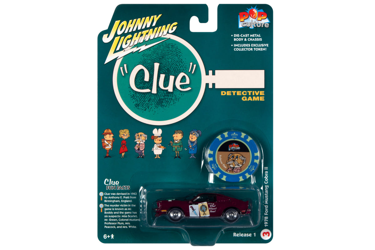 1978 Mustang Cobra & Poker Chip / Vintage Clue