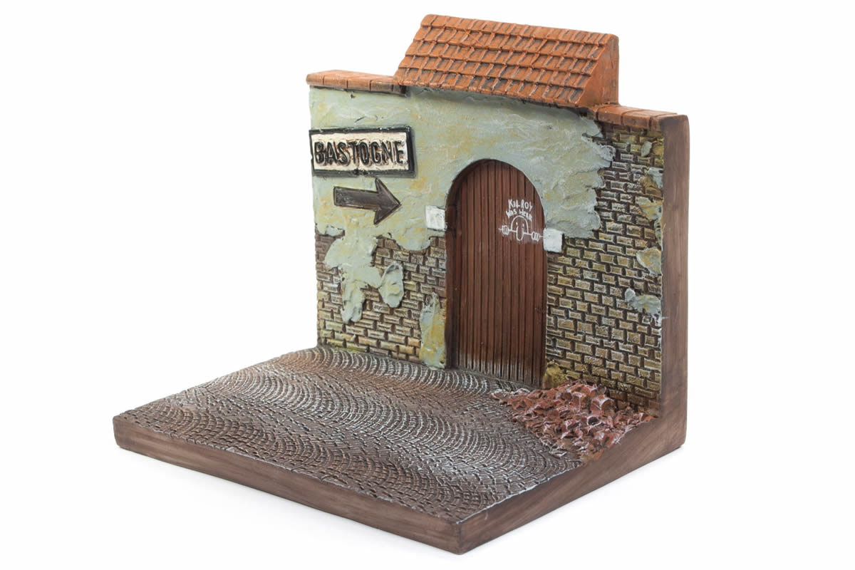 The Bastogne resin display with WWII Willys MB Jeep