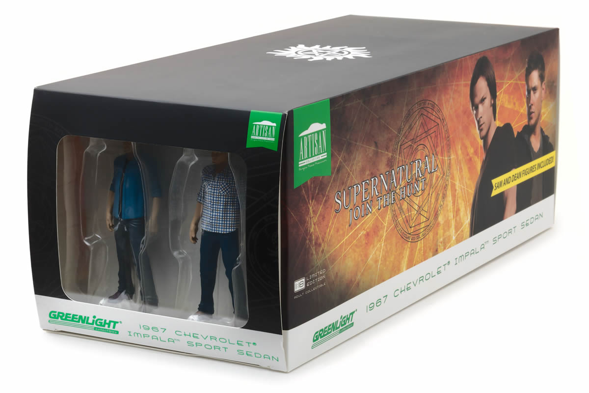 1:18 - Supernatural / 1967 Chevrolet Impala Sport Sedan with Sam and Dean Figures