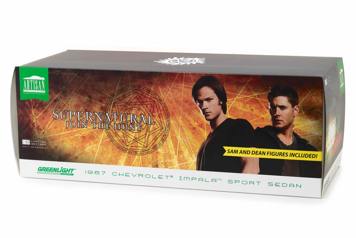 1:18 - Supernatural / 1967 Chevrolet Impala Sport Sedan with Sam and Dean Figures