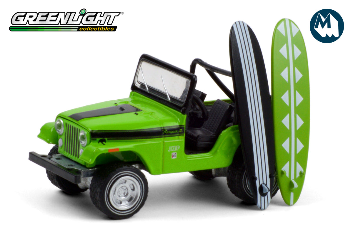 1971 Jeep CJ-5 Renegade II with Surfboards - Big Bad Green