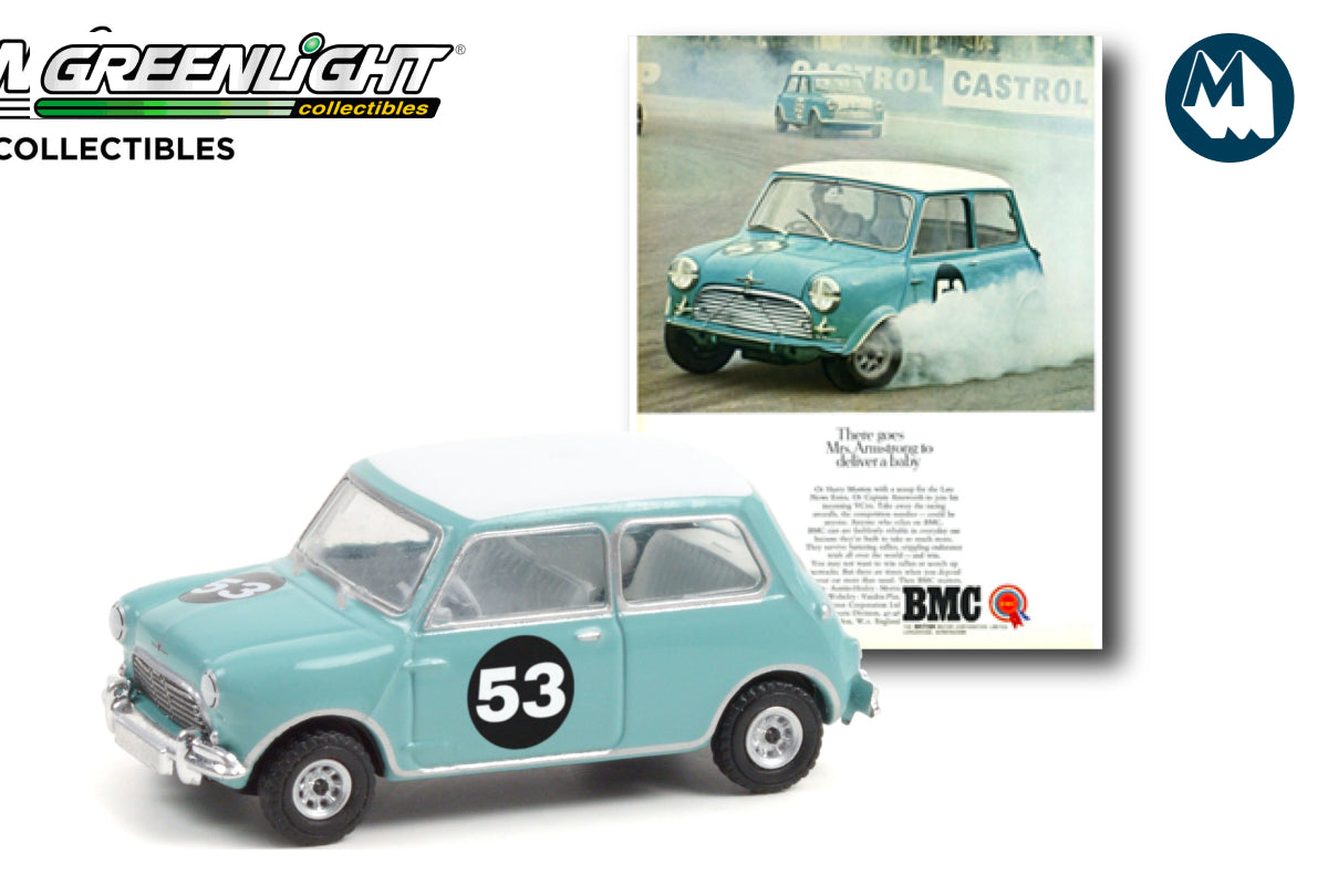 1967 Morris Mini Cooper S #53 “There Goes Mrs. Armstrong To Deliver A Baby”