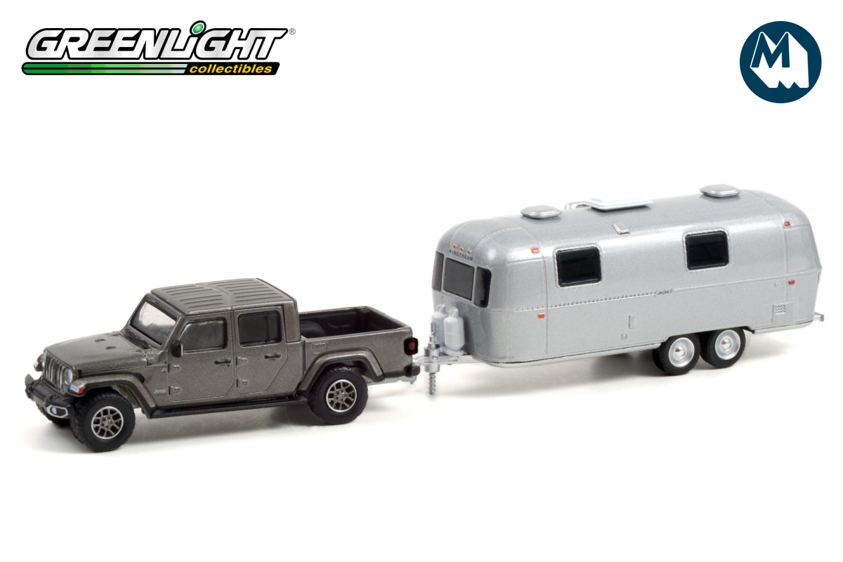 2020 Jeep Gladiator in Granite Crystal Metallic with Airstream Double-Axle Land Yacht Safari
