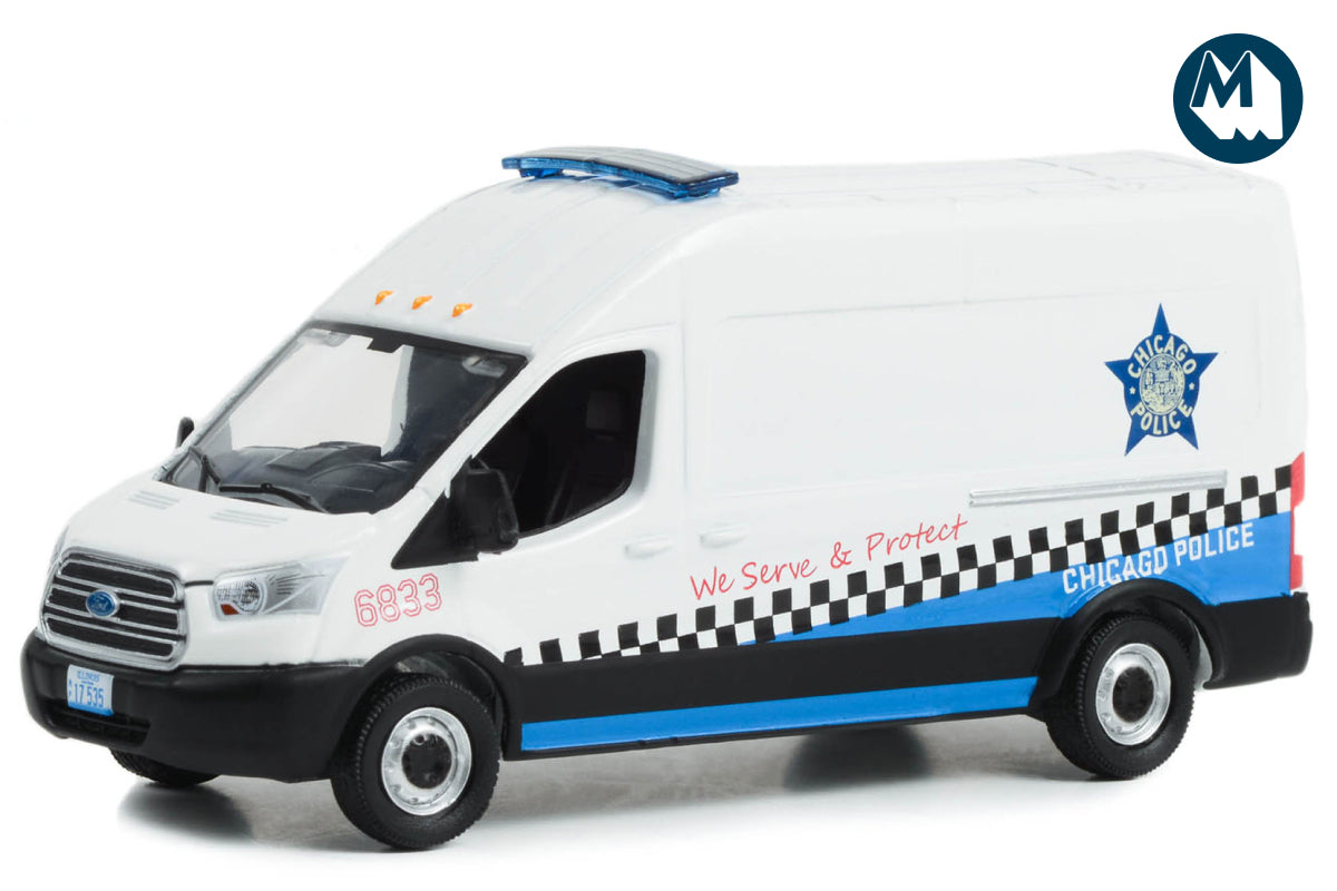 2019 Ford Transit LWB High Roof - Chicago Police "We Serve & Protect"