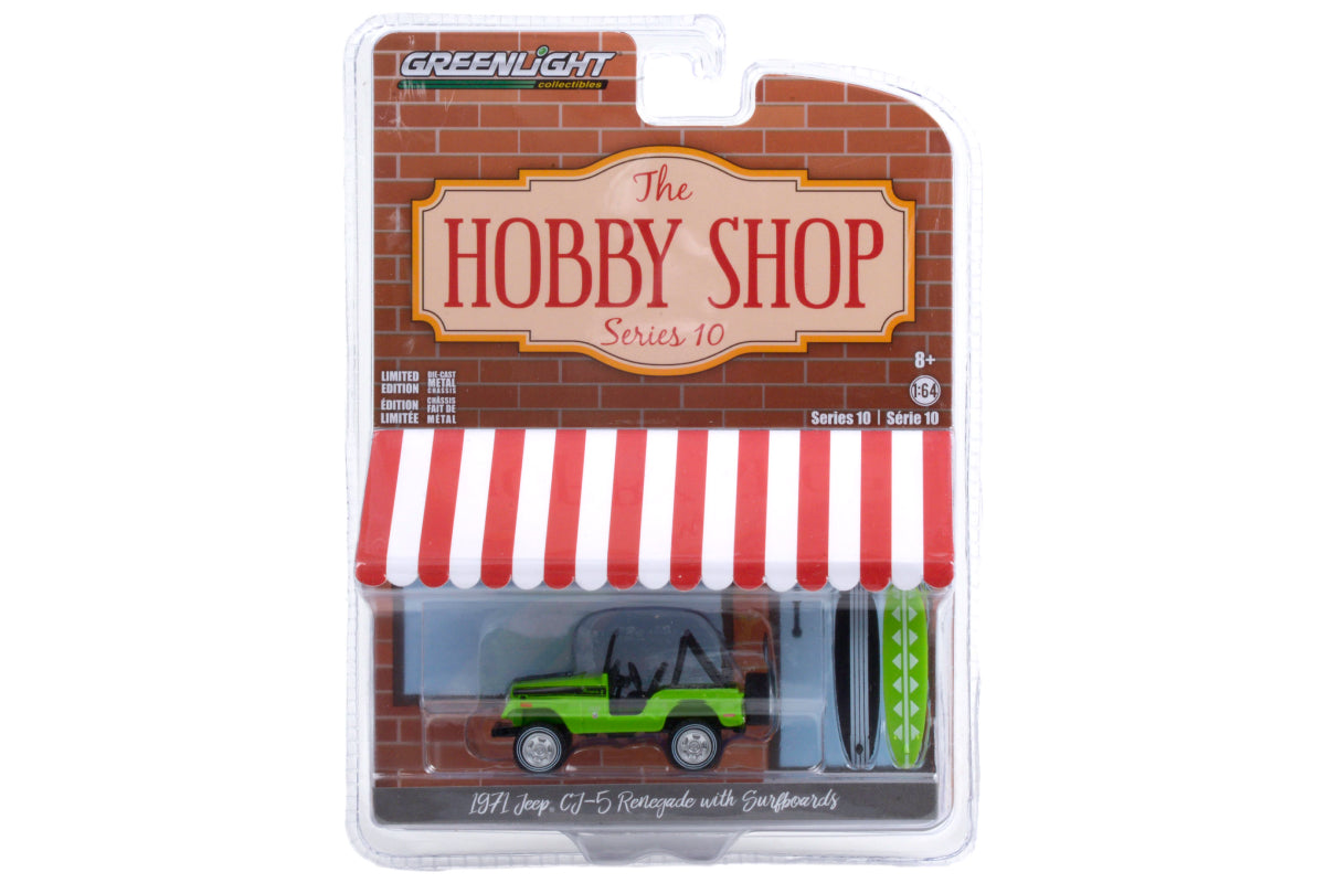 1971 Jeep CJ-5 Renegade II with Surfboards - Big Bad Green