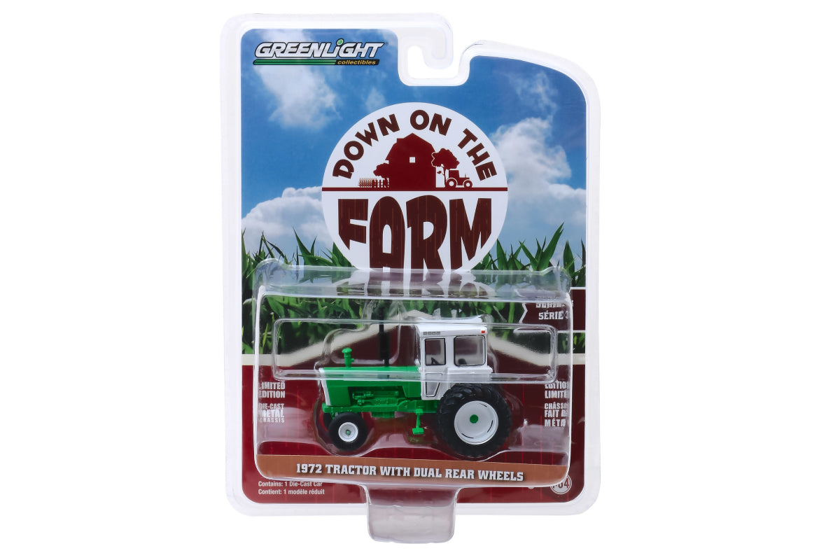 1972 Tractor with Dual Rear Wheels - White and Green