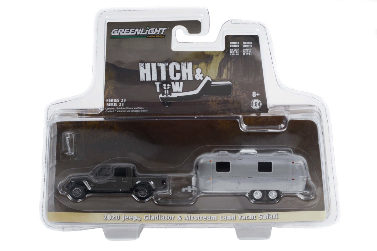 2020 Jeep Gladiator in Granite Crystal Metallic with Airstream Double-Axle Land Yacht Safari