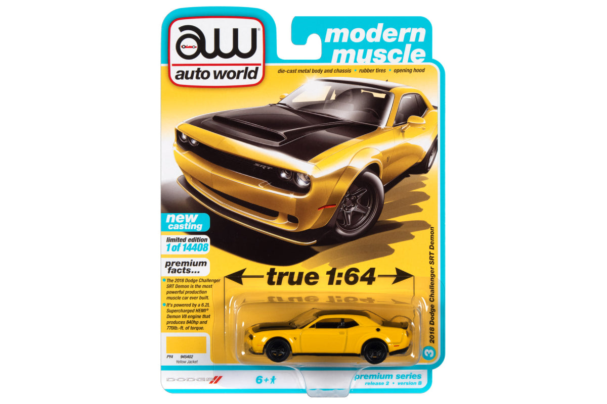 2018 Dodge Challenger Demon (Yellow Jacket w/Flat Black Hood, Roof & Trunk Lid)
