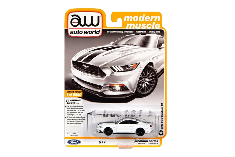 2017 Ford Mustang GT (Oxford White with Stripes)
