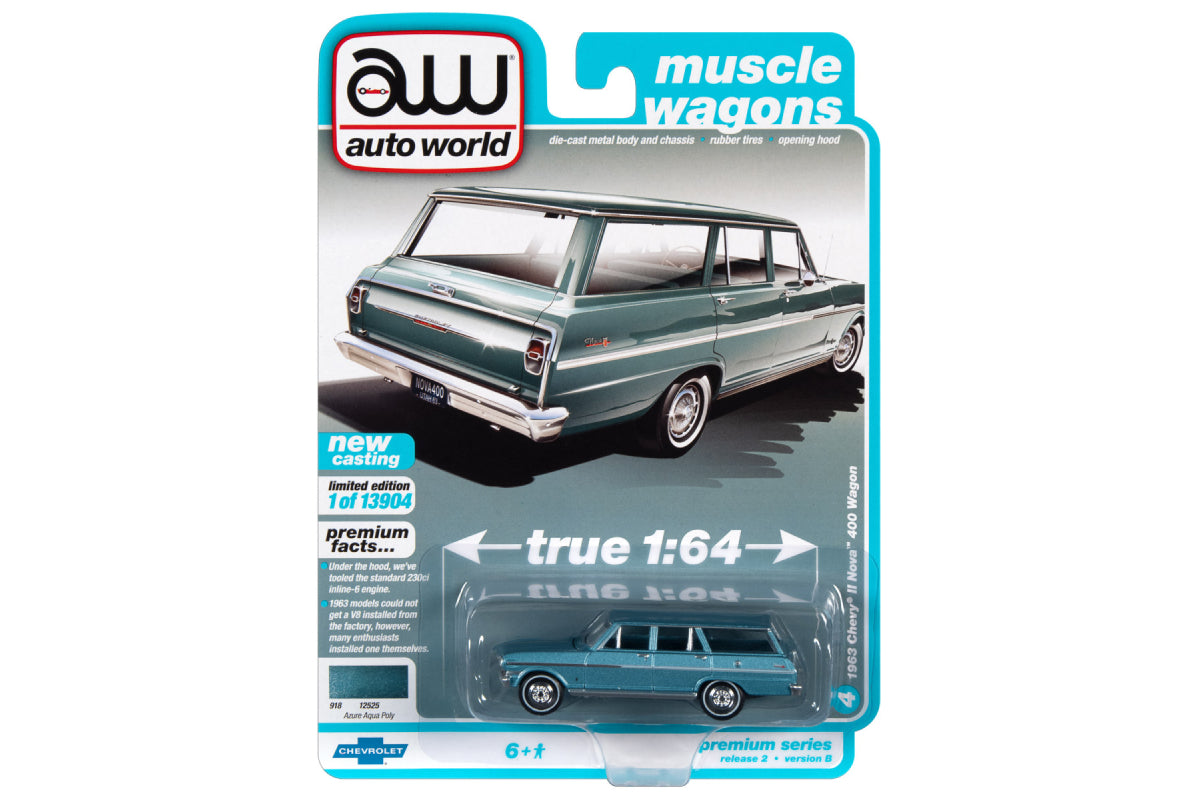 1963 Chevy II Nova 400 Station Wagon (Azure Aqua Poly)