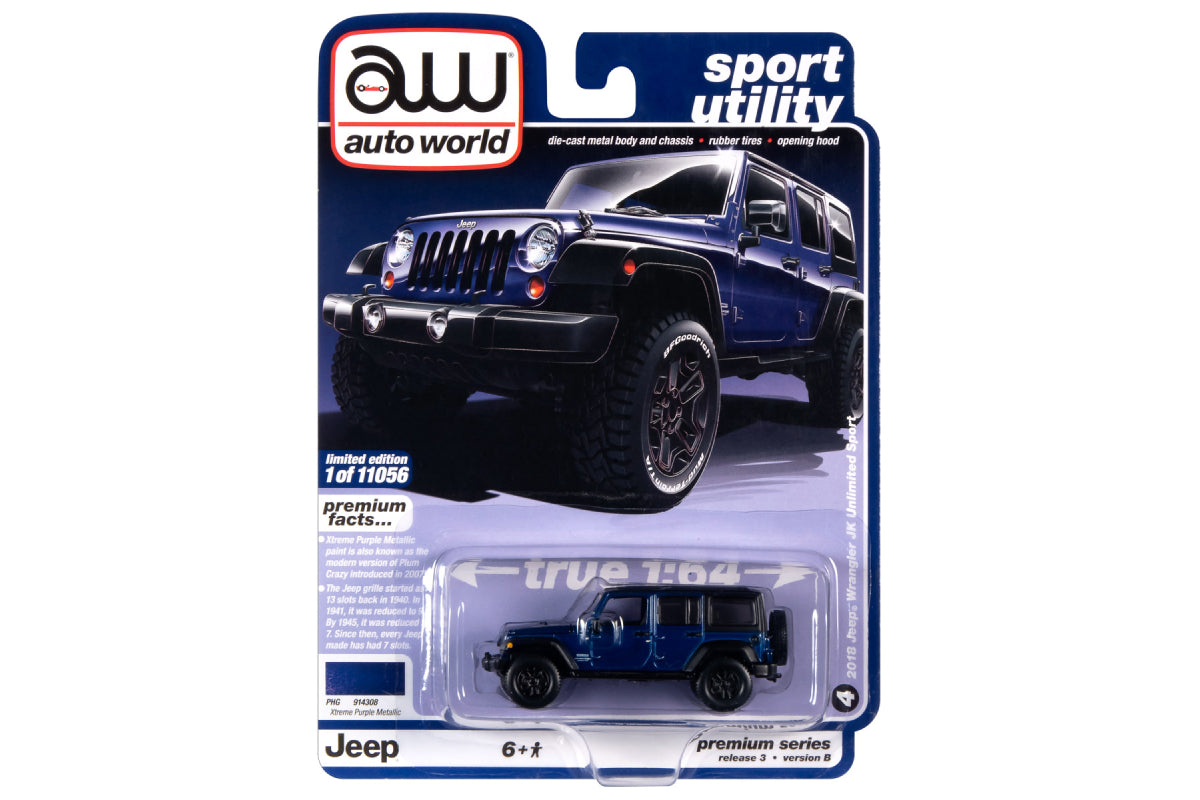 2018 Jeep Wrangler JK Unlimited Sport (Purple Metallic with Flat Black)