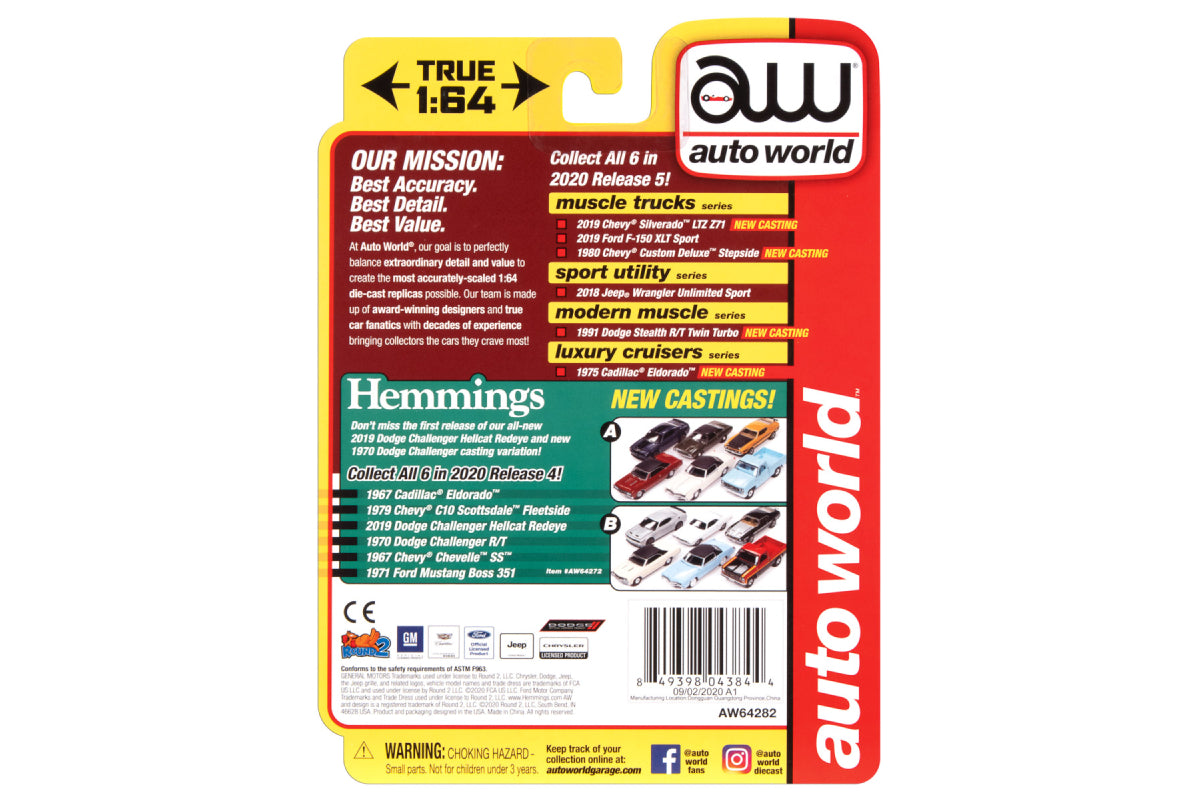 1975 Cadillac Eldorado (Cerise Firemist Poly w/(Partial) Maroon Vinyl Top)