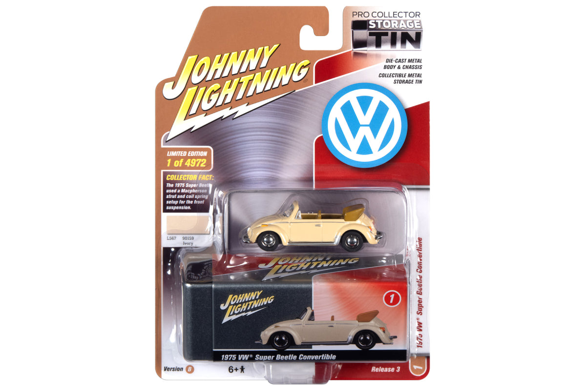 1975 VW Super Beetle Convertible (Ivory)