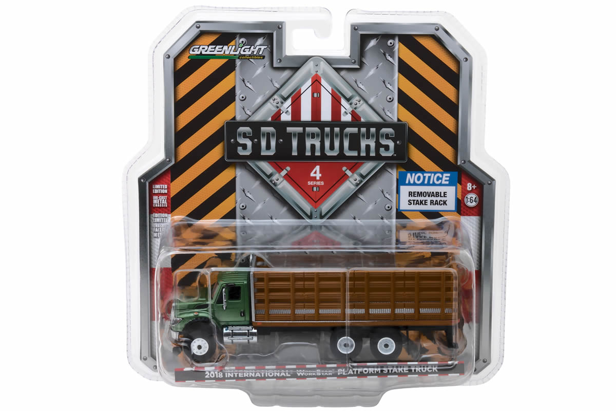 2018 International WorkStar Platform Stake Truck with Wood Effect