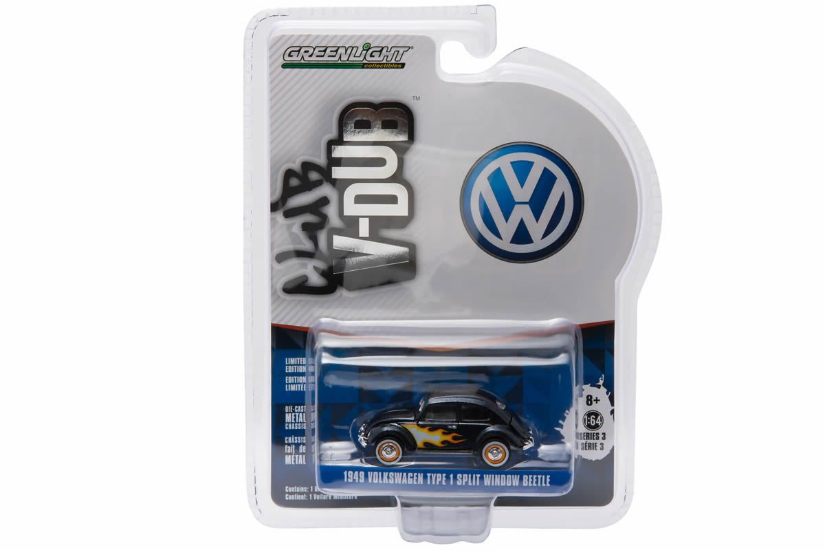 1949 Volkswagen Type 1 Split Window Beetle - Black with Flames