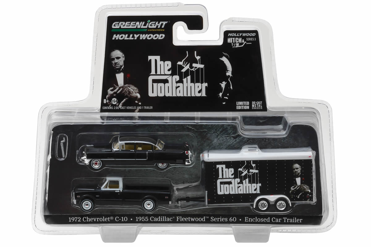 The Godfather (1972) - 1972 Chevy C-10 / 1955 Cadillac Fleetwood Series 60 Special / Enclosed Car Hauler