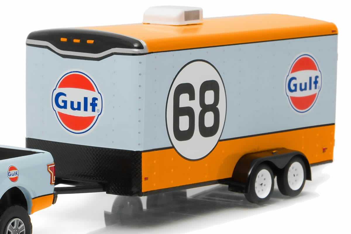2015 Ford F-150 Gulf Oil #68 and Gulf Oil Enclosed Car Hauler