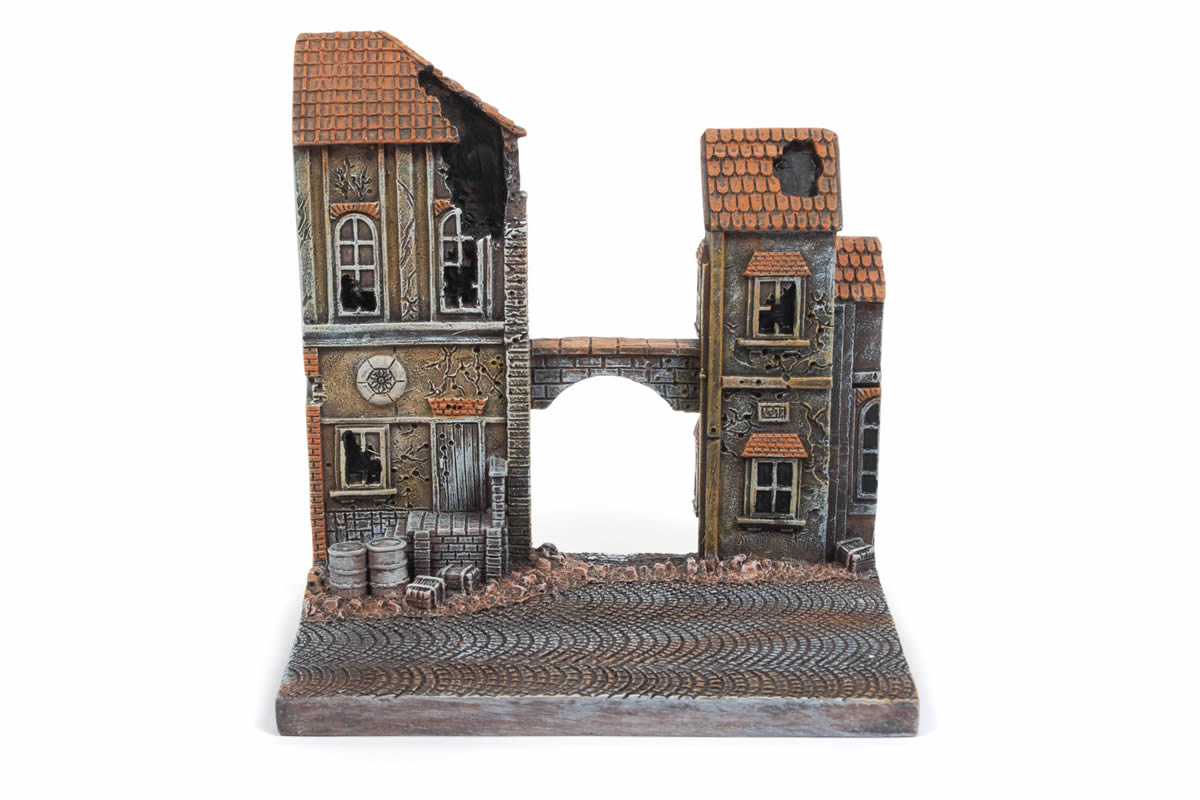 The Chateau resin display with WWII M4A3 Sherman Tank