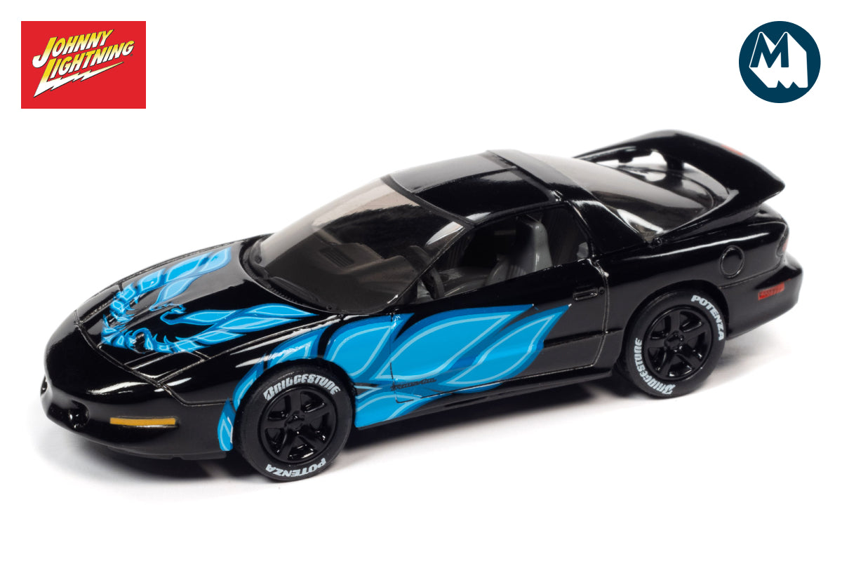 1993 Pontiac Firebird T/A / Black with Flames (Black with Blue Firebird Flames)