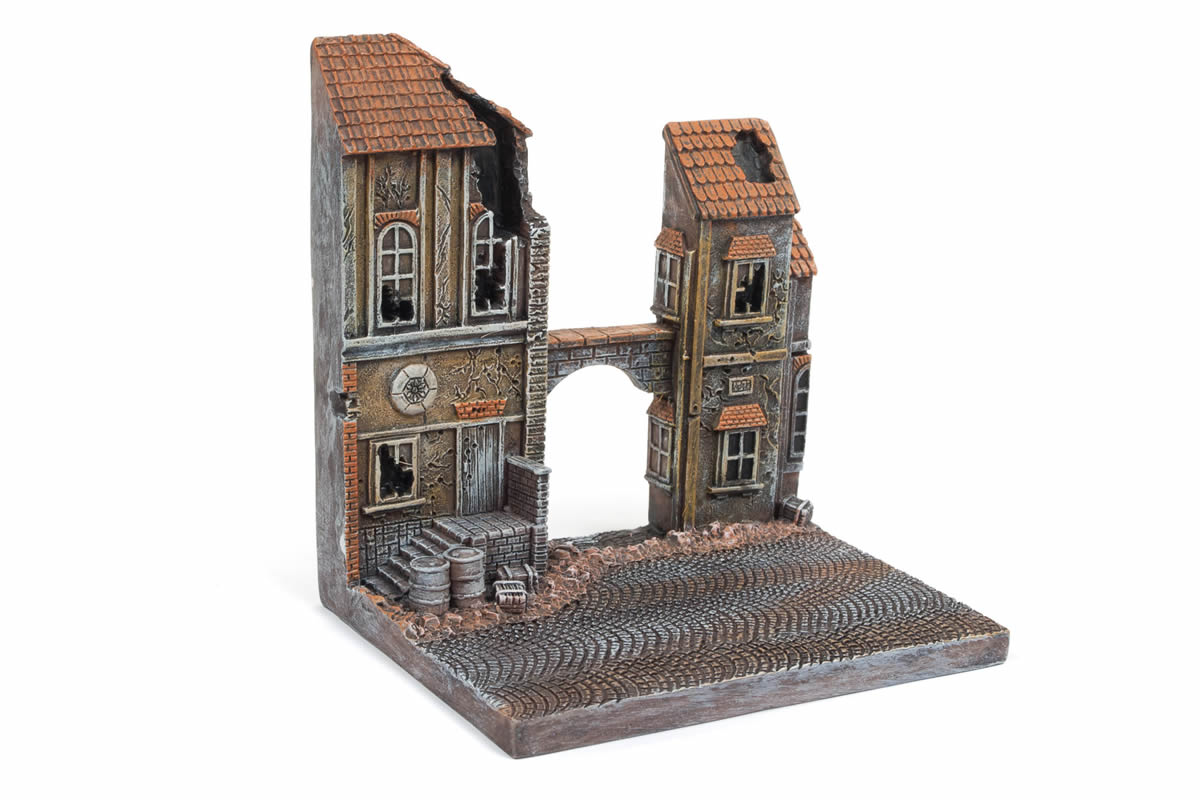 The Chateau resin display with WWII M4A3 Sherman Tank