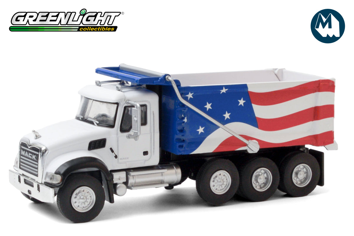 2019 Mack Granite Dump Truck - Red, White and Blue
