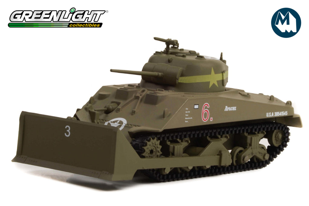 1944 M4 Sherman Dozer Tank with Bulldozer Pusher Blade U.S. Army Wor