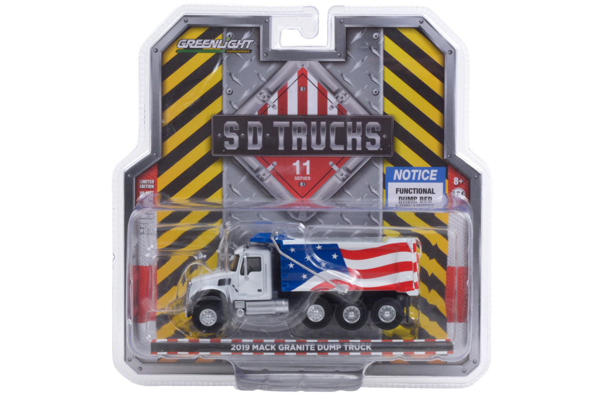 2019 Mack Granite Dump Truck - Red, White and Blue