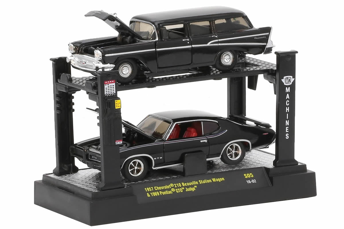 1957 Chevrolet 210 Beauville Station Wagon / 1969 Pontiac GTO Judge (Black Release)
