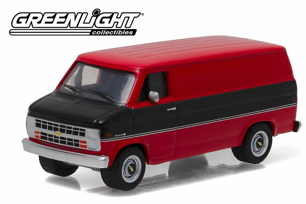 1986 Chevrolet G20 Van Black and Red