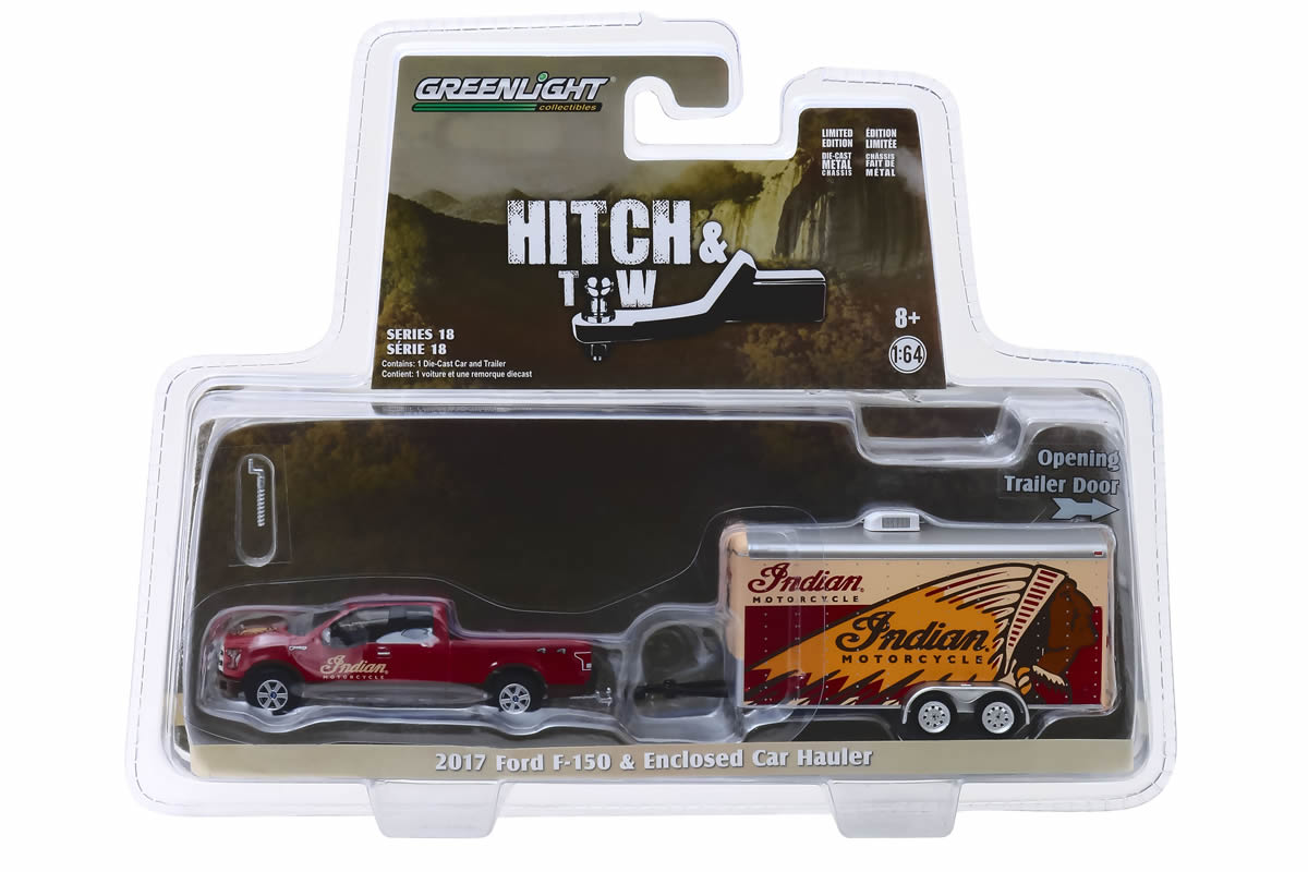 2017 Ford F-150 Indian Motorcycle and Indian Motorcycle Enclosed Car Hauler